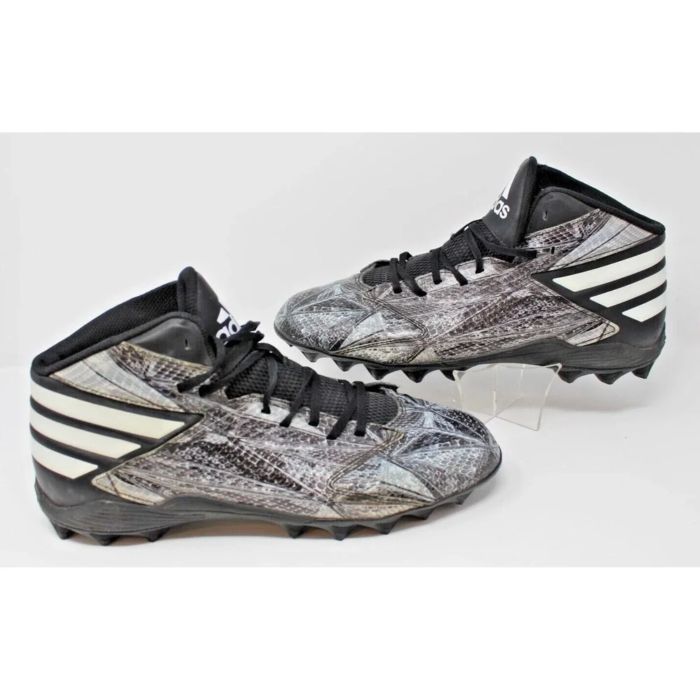 Adidas‎ Mens Freak MD B49385  Snakeskin Print Football Cleats Black Gray Size 13